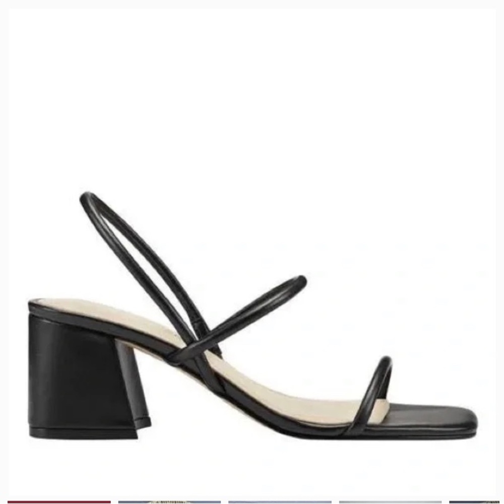 Marc Fisher Galvin Black Strappy chunky block heel sandals size 8.5